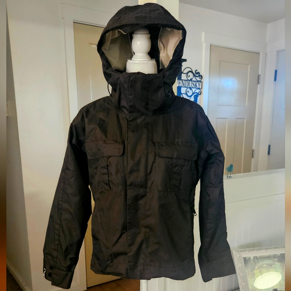 Worn Once - Bonfire - Womens Black Fusion Hooded Snowboard Jacket, Size Small